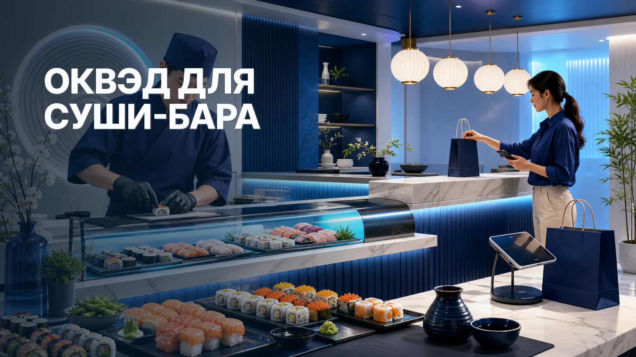 ОКВЭД для суши-бара: зал, доставка и кухня